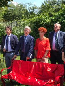 Inaugurazione della Panchina Rossa