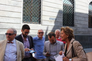 Carmen Lasorella prima della conferenza stampa