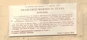 La targa sulla casa di Marino di Teana