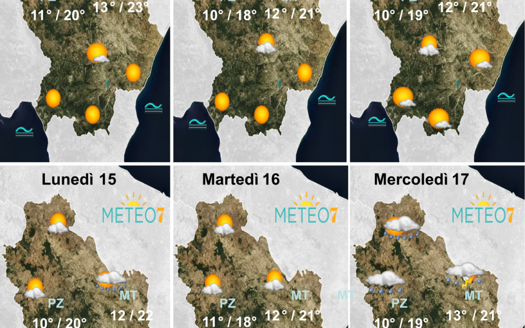 Previsioni meteo in Basilicata 11 – 14 Ottobre (a cura di Meteo7.it)