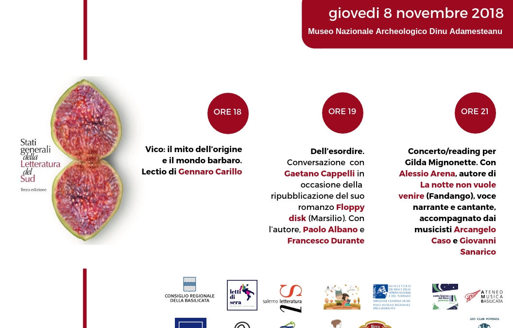 Stati Generali della Letteratura del Sud – Programma dell’8 Novembre