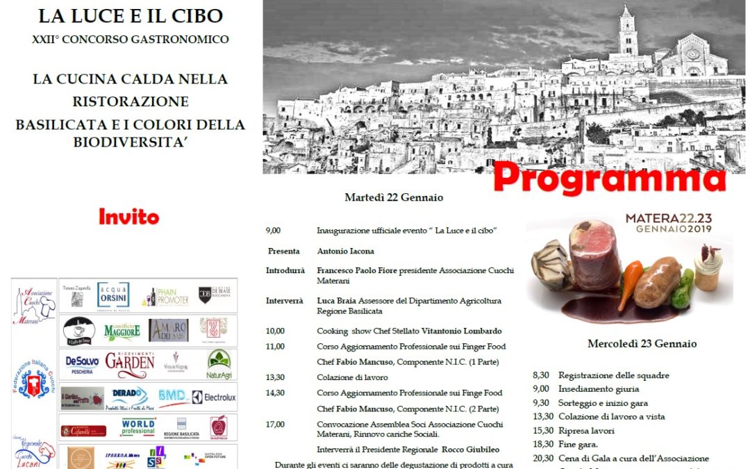 XXII Concorso gastronomico a Matera
