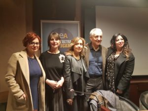 Quagliariello con quattro delle otto donne candidate da IDeA"