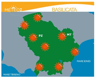 Previsioni meteo in Basilicata dal giorno 5 all’8 Luglio (a cura di Meteo7.it)