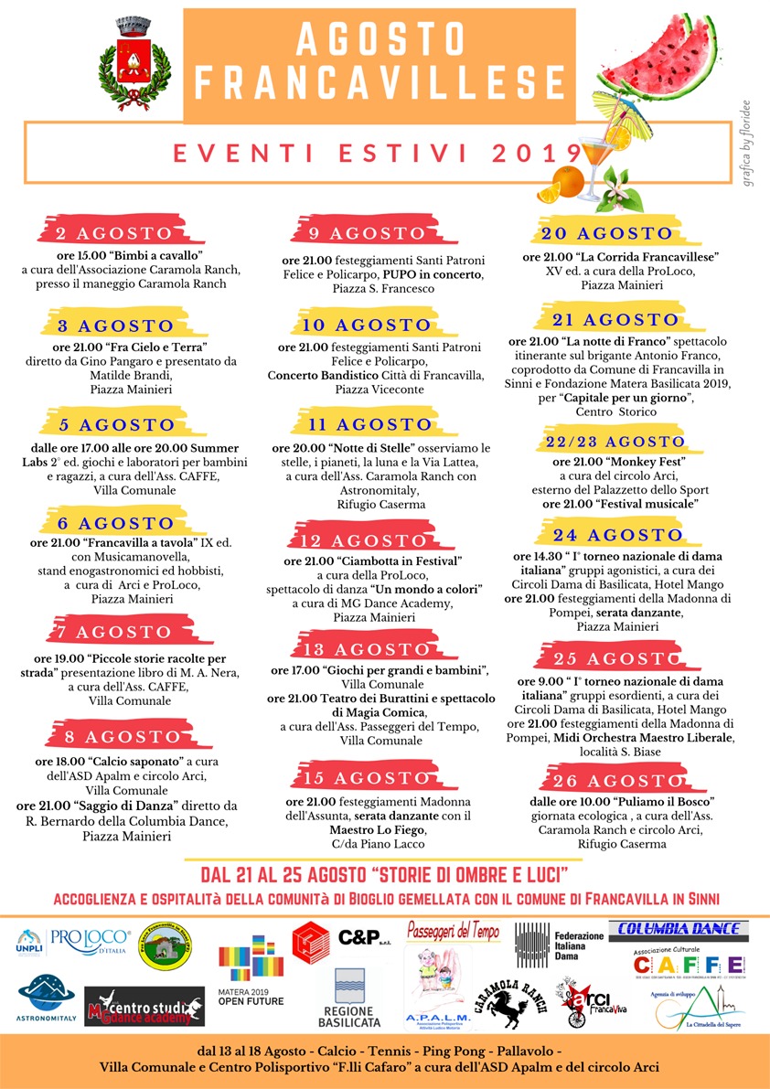 programma agosto francavillese