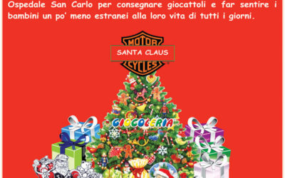 “SANTA CLAUS MOTORCYCLE” – In Harley Davidson per donare sorrisi ai piccoli pazienti.