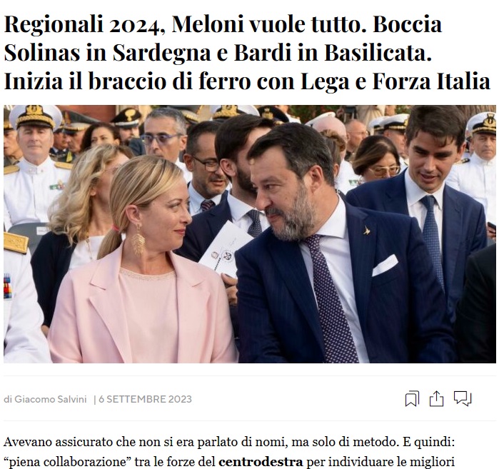 Presidenza Regione, è corsa a tre, ma Bardi sembra fuorigioco
