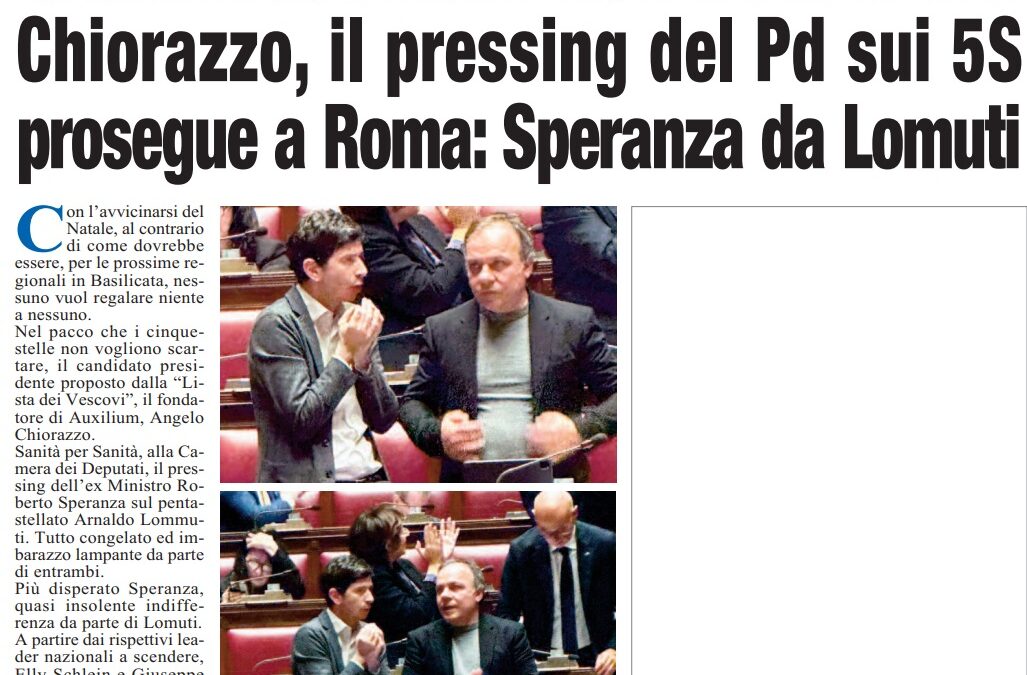 Lomuti e Speranza fotografati in Aula senza cravatta